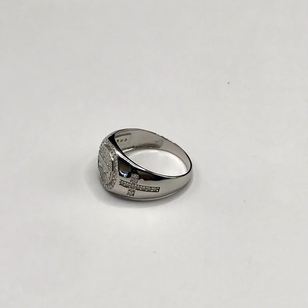 925 Sterling Silver 0.75CTW MOISSANITE Last Supper Men’s Ring Size 11 and 12
